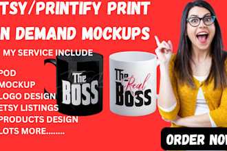 design etsy printify mugs print on demand etsy listings etsy sales ecommerce