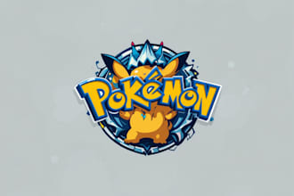 design a custom logo like pokemon anime