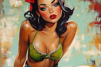 make  a pin up girl and pin up girl of art
