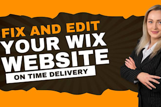 help fix your wix errors, problems, bugs and troubleshoot or just edit your site