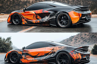 make a car wrap design, van wrap design