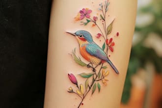 create a cyber tribal tattoo design