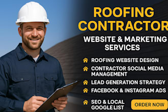 roofing website roofing contractor social media manager roofing contractor leads