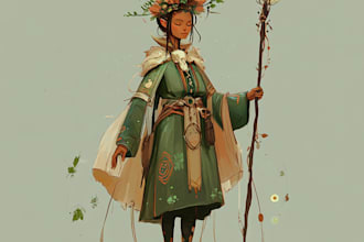 draw character design and fantasy illustration