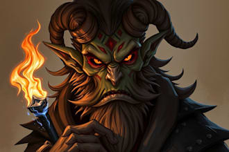 draw fantasy dnd party and scifi monster design character sheet game concept art