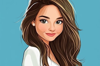 create cartoon avatar, caricature headshot,
