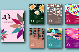 create a unique and stylish calendar, ready to print