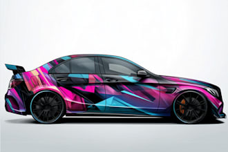 design best racing car design, car wrap design, vehicle wrap