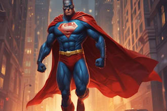 make unique superhero cartoon comic character