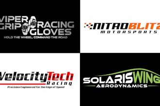 do motorsports car bike racing team or club logo design