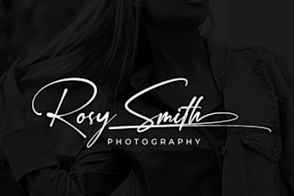 design professional photography watermark or signature logo