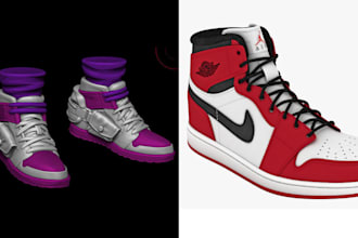 model 3d footwear,3d shoe,3d sneaker modeling, and realistic footwear animations