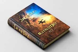 do a unique fantasy book cover art and illustration