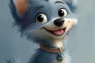 create a disney pixar style portrait for mothers day gift