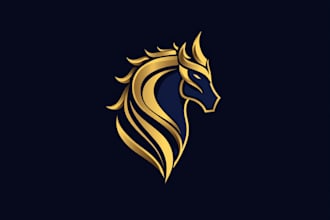 draw fantasy game logo with cool unique magic style