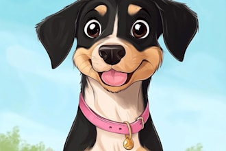 draw your pet into a cute disney cartoon style