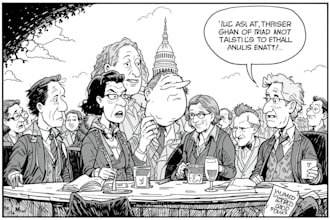 draw satire, editorial or political cartoons for you
