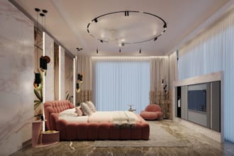 renew 3d modern kid bedroom, teenager room, living room interior, cgi rendering