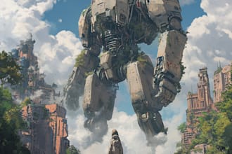 draw awesome gundam, mecha, robot fanart for you