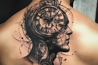 create unique and realistic an amazing custom tattoo designs
