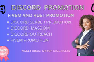 roblox server promotion, gaming server, fivem, discord promotion for growth