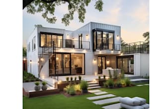 create 3d home container, shipping container interior design