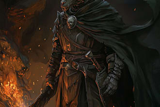 do fantasy dnd character illustration