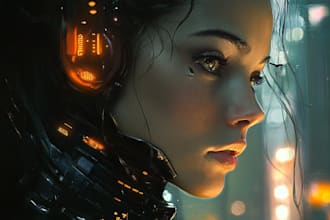 create sci fi illustrations