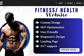build modern fitness website, sport, redesign personal trainer, health website