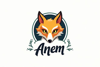 do awesome wild fox icon mascot logo design with company