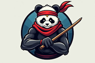 design outstanding kungfu panda mascot logo for you
