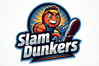 do awesome basketball club mascot logo design
