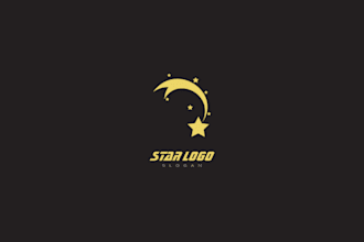 design a unique and modern star logo for your brand