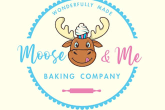 design a sweet logo for your candy, bakery, or food brand