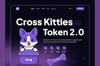 create expert meme coin websites, crypto token, ico and presale