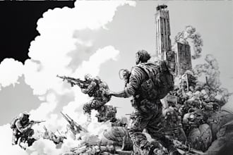 draw black and white illustrations