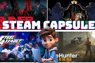 create stylized custom steam capsule art for your game