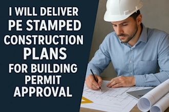 deliver pe stamped construction plans for building permit approval