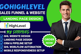 build gohighlevel sales funnel landing page workflow ghl website crm pipeline
