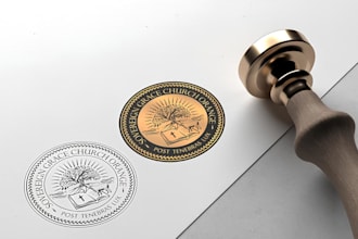 do creative badge, circle, monogram, stamp, seal, emblem label logo