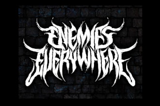 draw amazing metal font and various font logo style