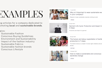 write sustainable blog articles