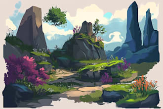 make concept art, environment or landscape landscape