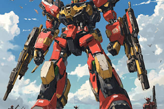 make gundam, transformer, robot, armor, and mecha, concept