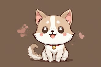 draw your pet cartoon in chibi kawaii style