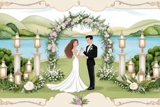 create a map illustration for your wedding