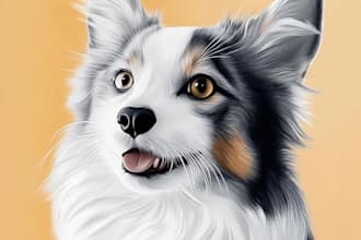 drawing custom pet portraits, cats, dogs, and other animals