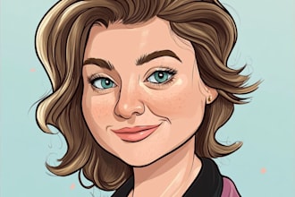 draw a beautiful cartoon portrait