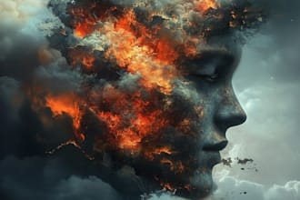 create a digital art abstract, surrealism