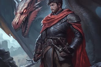 do a dnd and d and d character art illustration for you